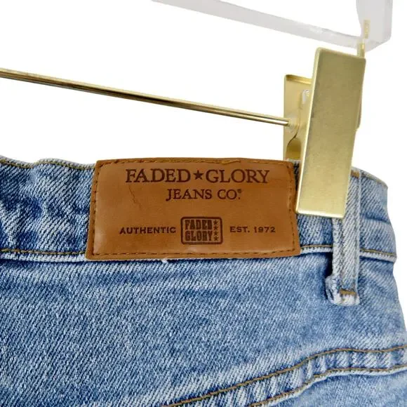 Faded Glory 1990s Vintage Mom Jeans Straight Leg Jeans High Rise Back Yoke 29